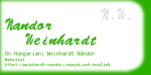 nandor weinhardt business card